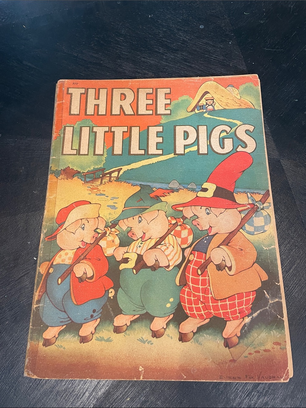 Vintage Three Little Pigs Illustrated Story Book - Colorful Cover 1941